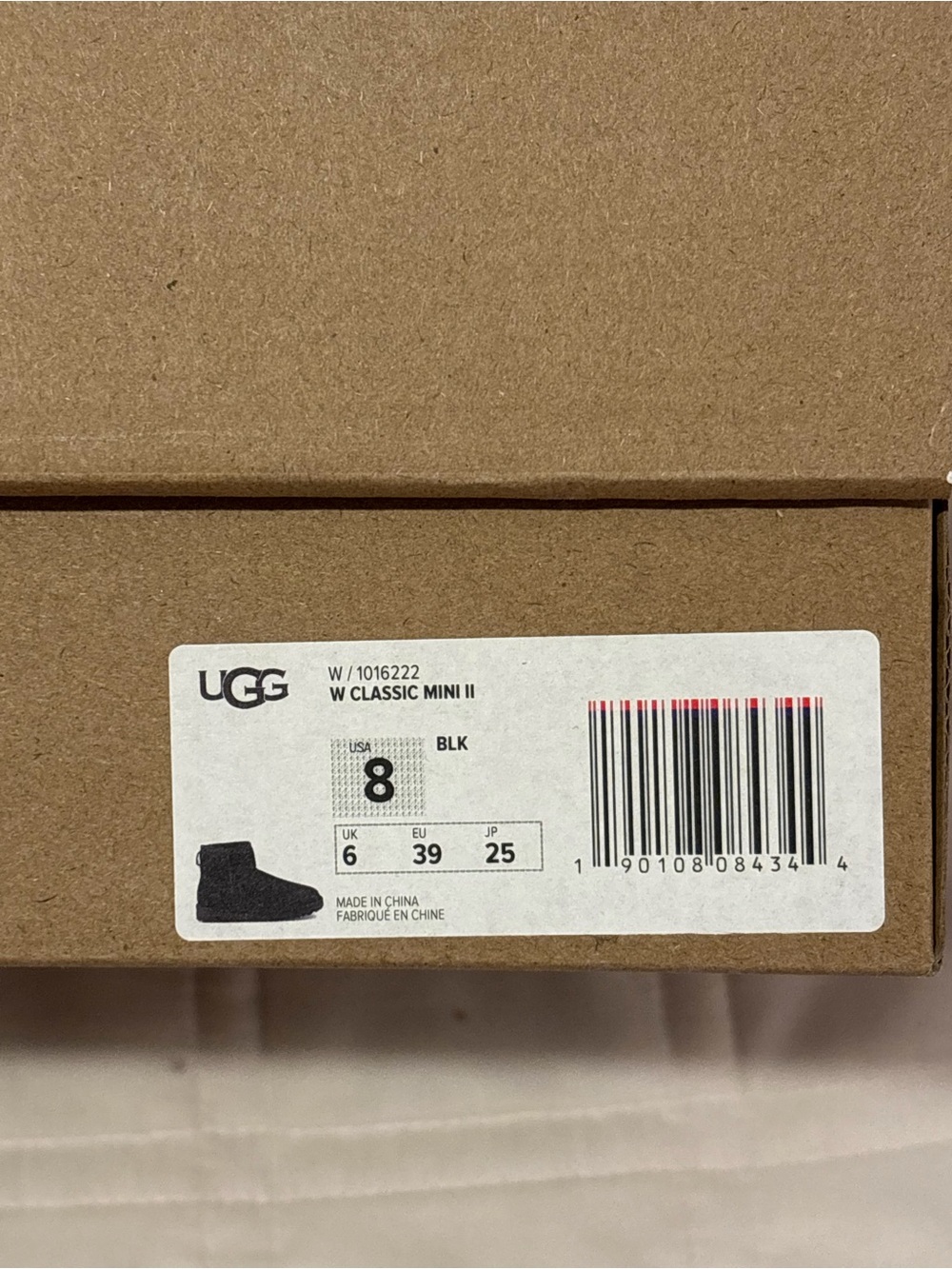 UGG W Classic Mini II Boots — Black Size 8
